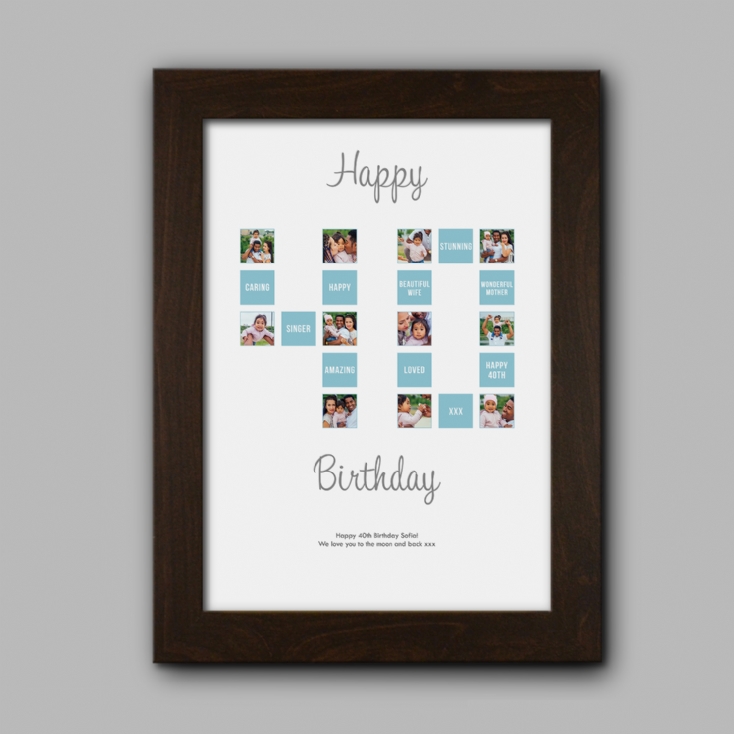 Personalised 40th Special Birthday Print
