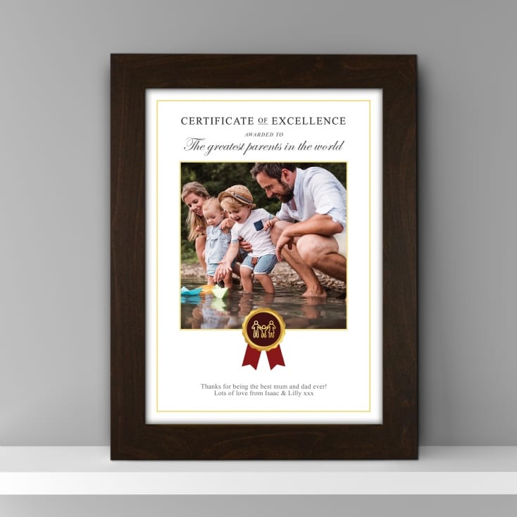 Personalised Certificate of Excellence Prints