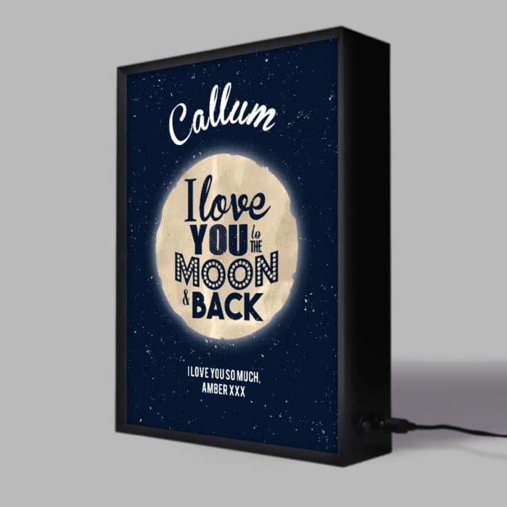 Love You to the Moon and Back Personalised Light Box