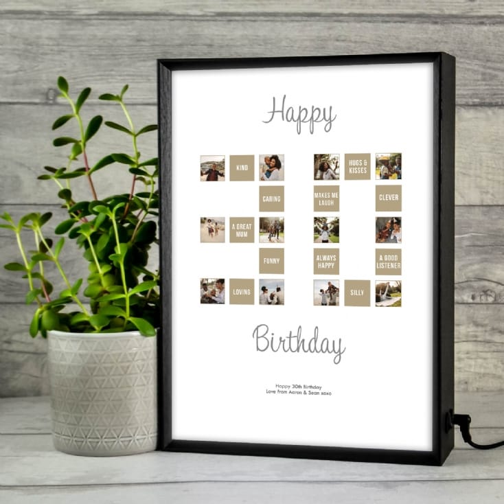 Personalised 30th Special Birthday Light Box