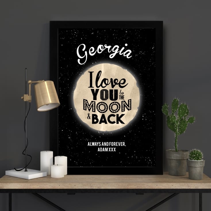 Personalised Love You to the Moon and Back Poster 