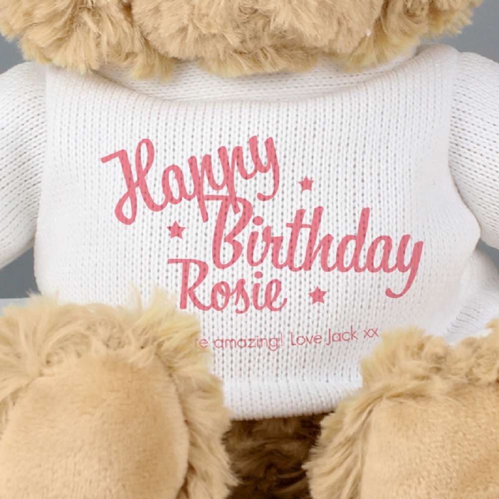Personalised Happy Birthday Teddy Bear