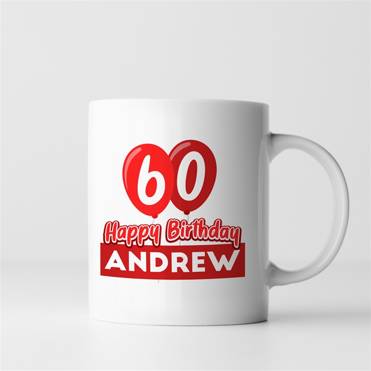 Personalised Birthday Balloon Mug