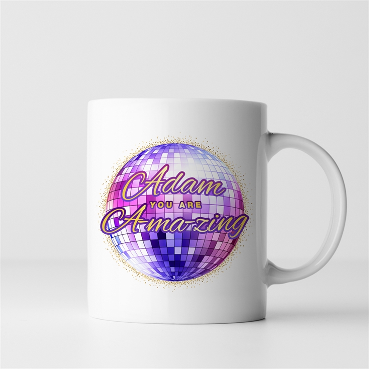 Personalised Glitterball Mug