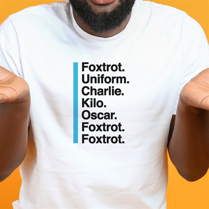 Rude Phonetic Alphabet Phrases T-Shirts