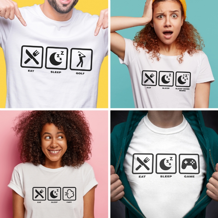 Eat, Sleep,… Icon T-Shirts