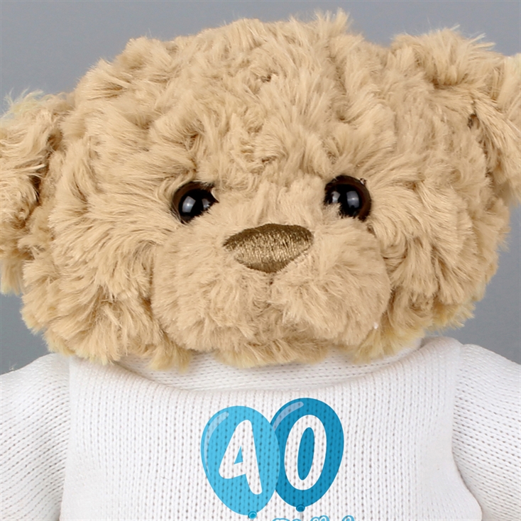 Personalised 40th Birthday Balloon Teddy Bear