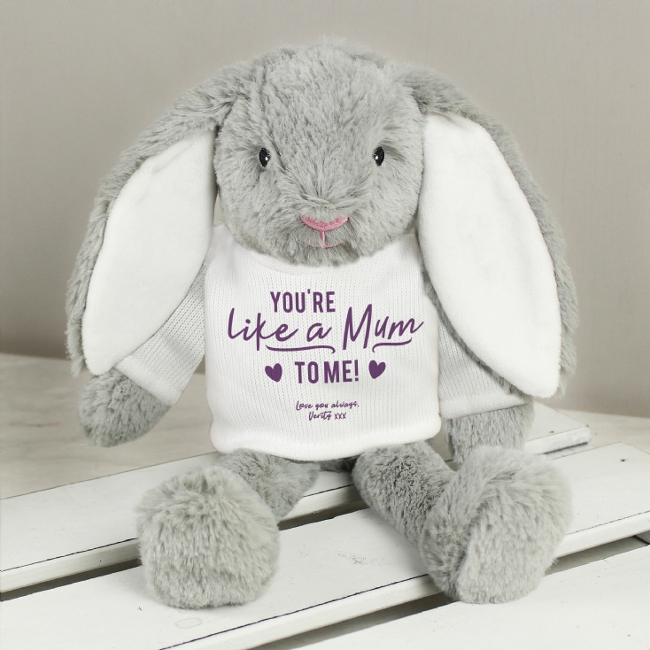 Personalised Like a Mum to Me Bunny Teddy