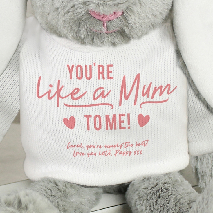 Personalised Like a Mum to Me Bunny Teddy