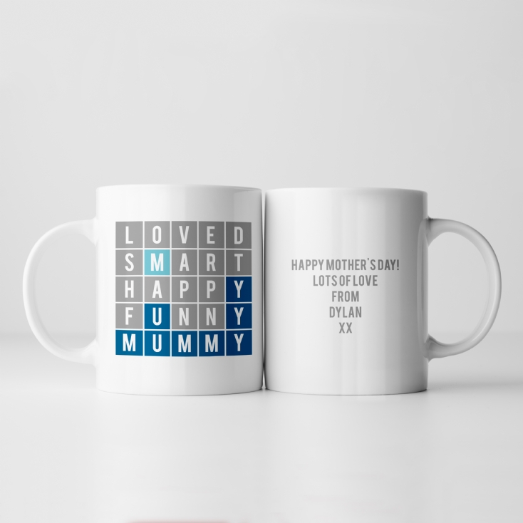 Personalised Mummy Word Puzzle Mug