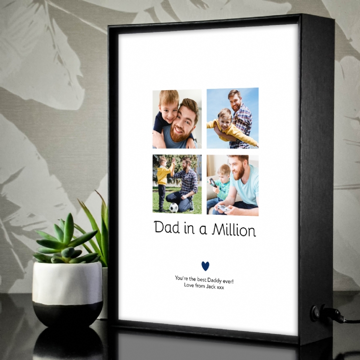 Personalised Dad in a Million Photo Light Box