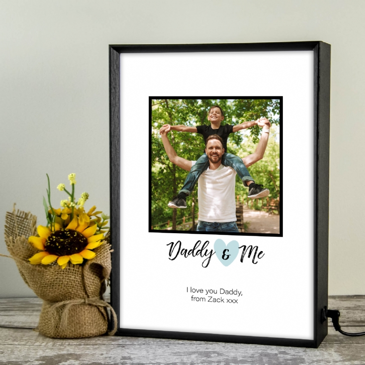 Personalised Daddy & Me Photo Light Box