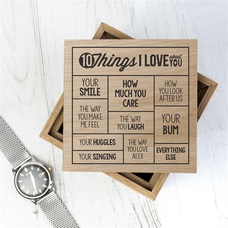 Personalised 10 Things I Love About You Photo Box