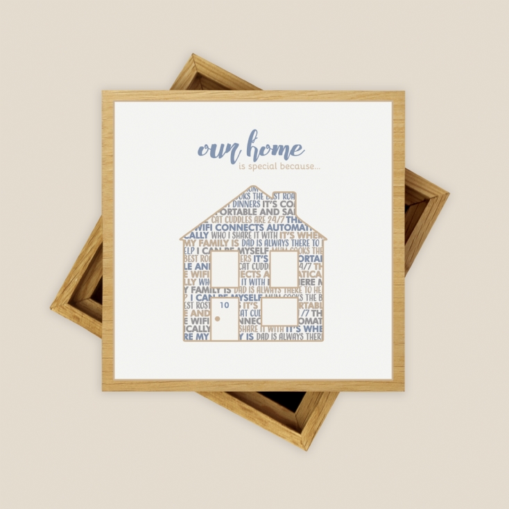 Personalised Our Home is Special Photo Cube