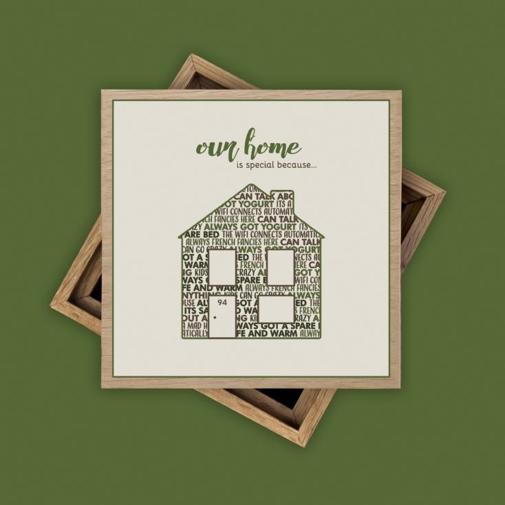 Personalised Our Home is Special Photo Cube