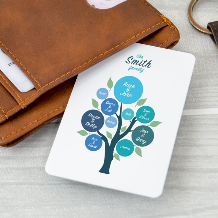 Personalised Family Tree Wallet Insert Find Me A Gift