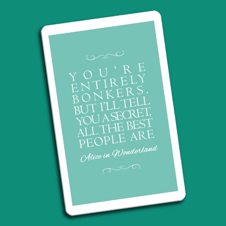 Personalised Favourite Inspirational Quote Wallet Insert