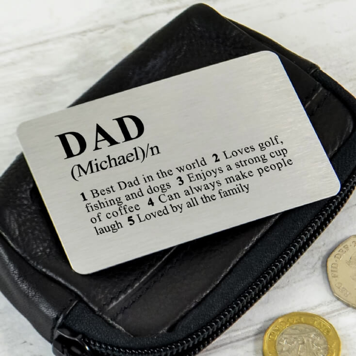 Personalised Dictionary Definition Wallet Insert Find Me A Gift