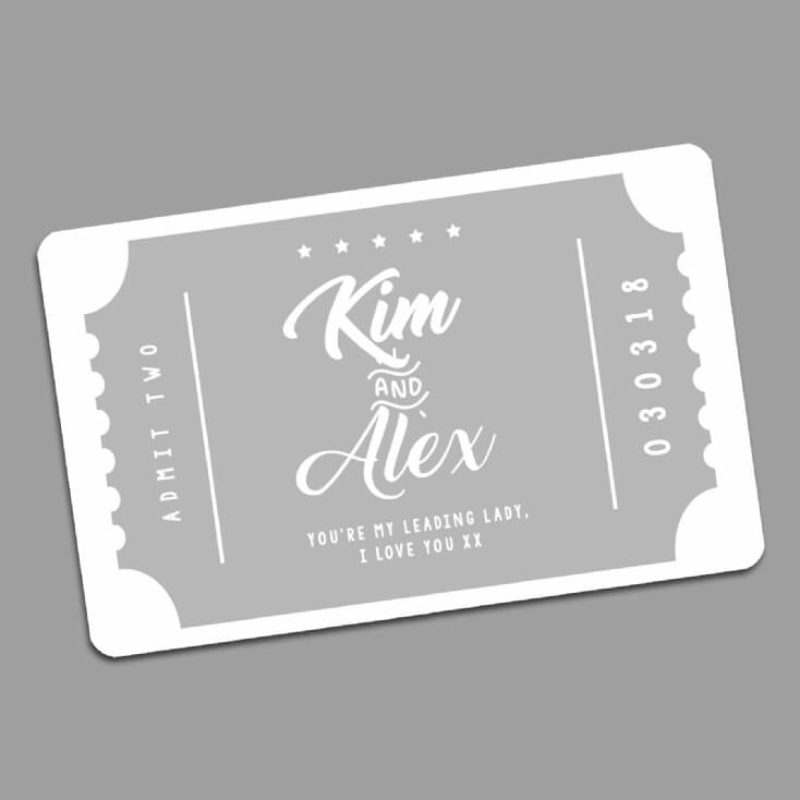 Personalised Cinema Ticket Wallet Insert | Find Me A Gift