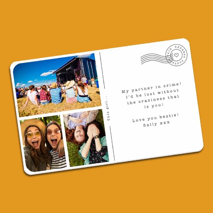 Personalised Photo Postcard Wallet/Purse Insert