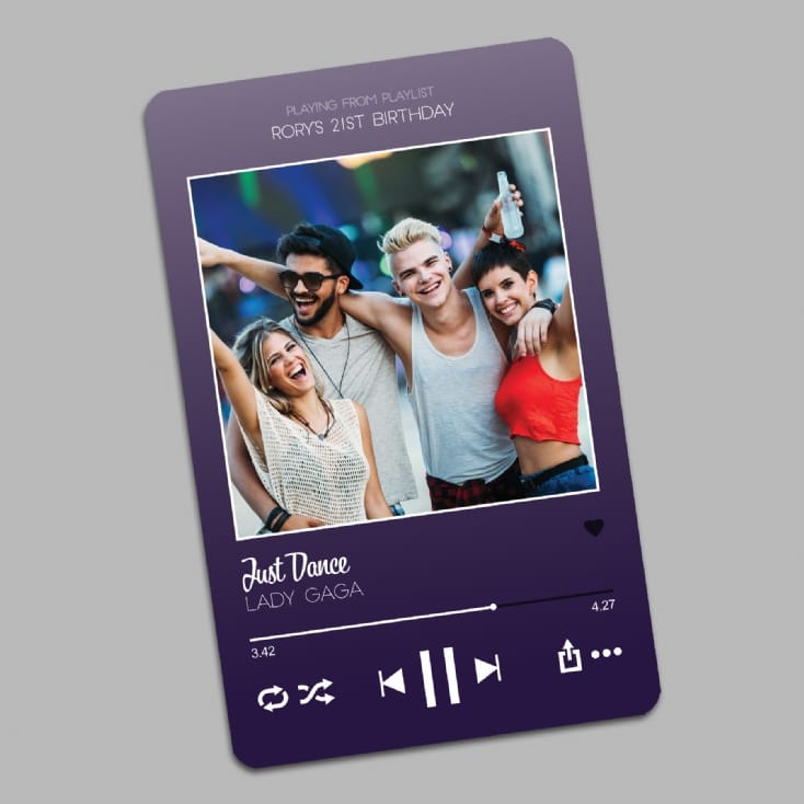 Personalised Music Streaming Wallet Inserts
