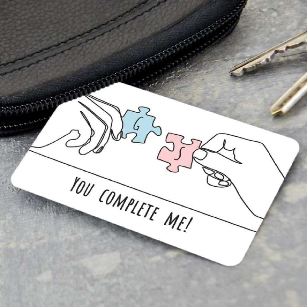 Personalised You Complete Me Wallet/Purse Insert