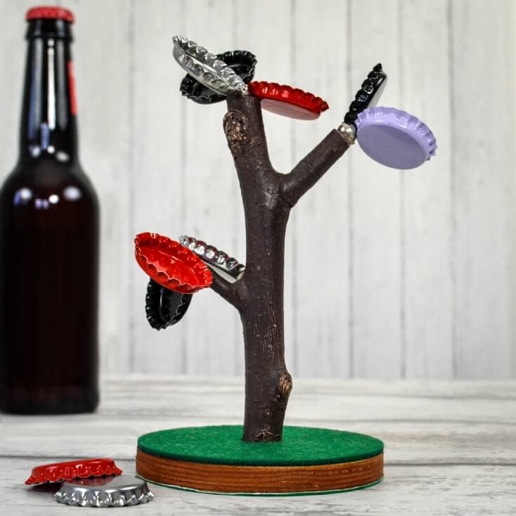 Magnetic Beer Bottle Cap Tree