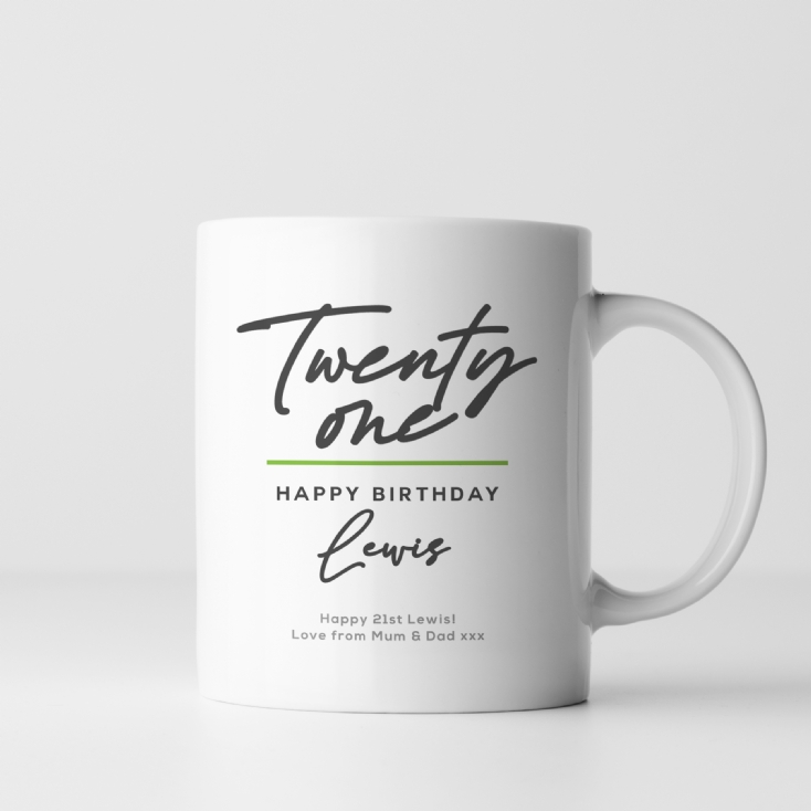 Personalised Classy 21st Birthday Mug