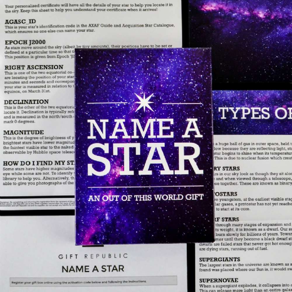 Name A Star Gift Set
