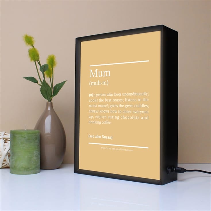 Personalised Dictionary Definition Light Box Find Me A Gift