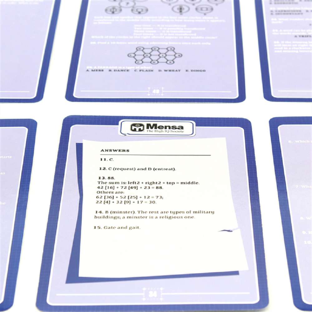 Mensa Card Puzzles and Challenges | Find Me A Gift