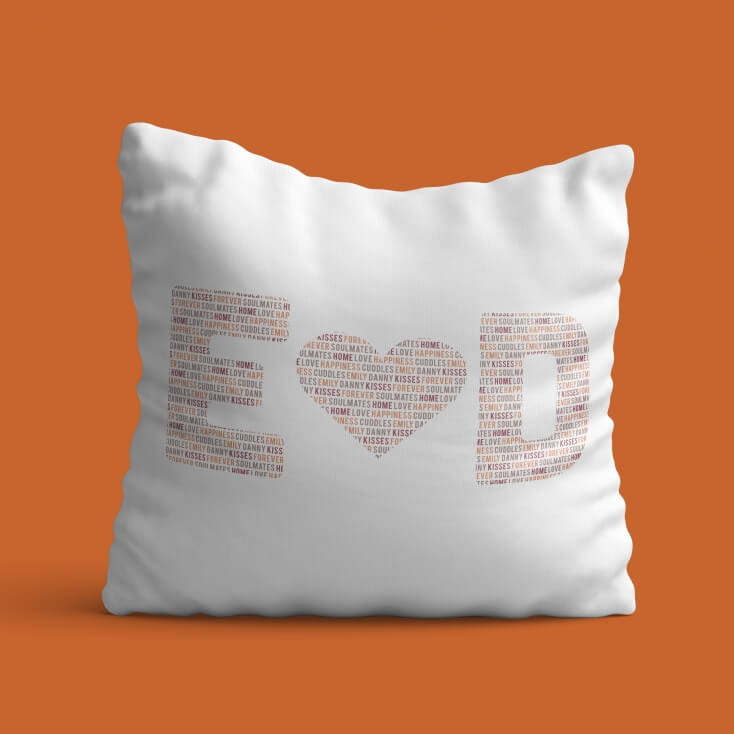 Personalised Couples Letter Cushion