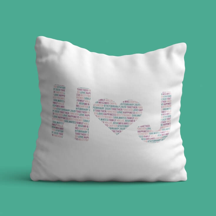 personalised letter pillows
