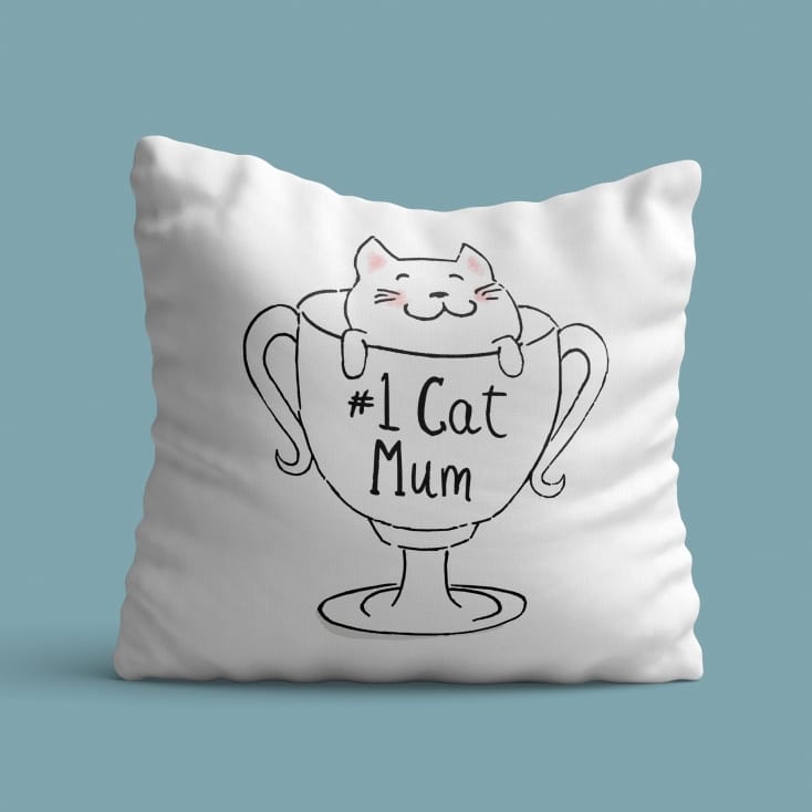 Personalised No 1 Cat Mum Cushion