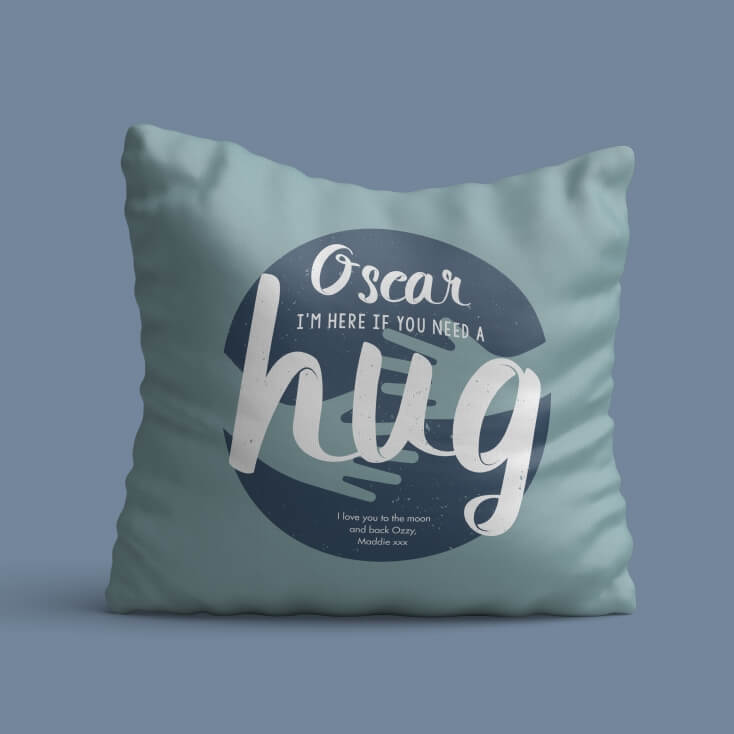 personalised hug pillow