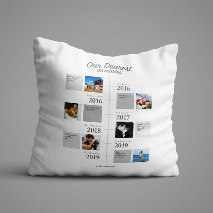 Personalised Our Dearest Memories Cushion