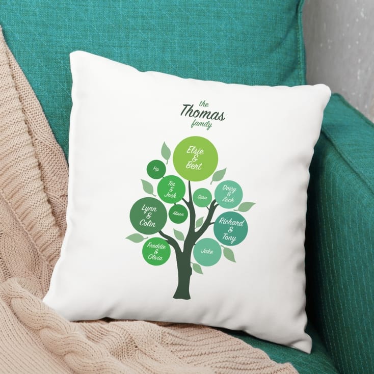 Personalized family tree pillow clearance
