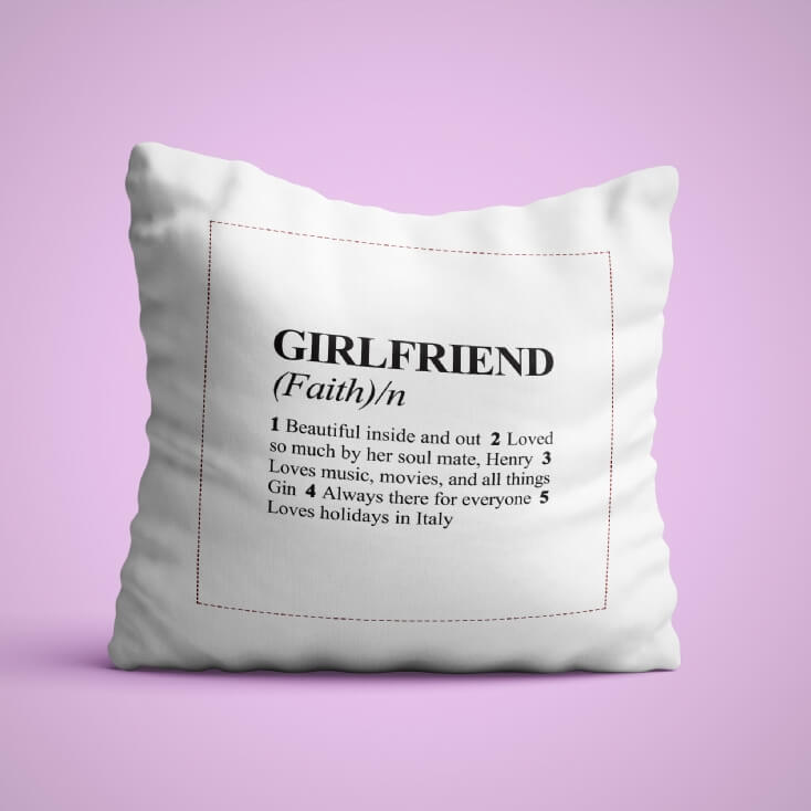 Personalised Dictionary Definition Cushion Find Me A Gift