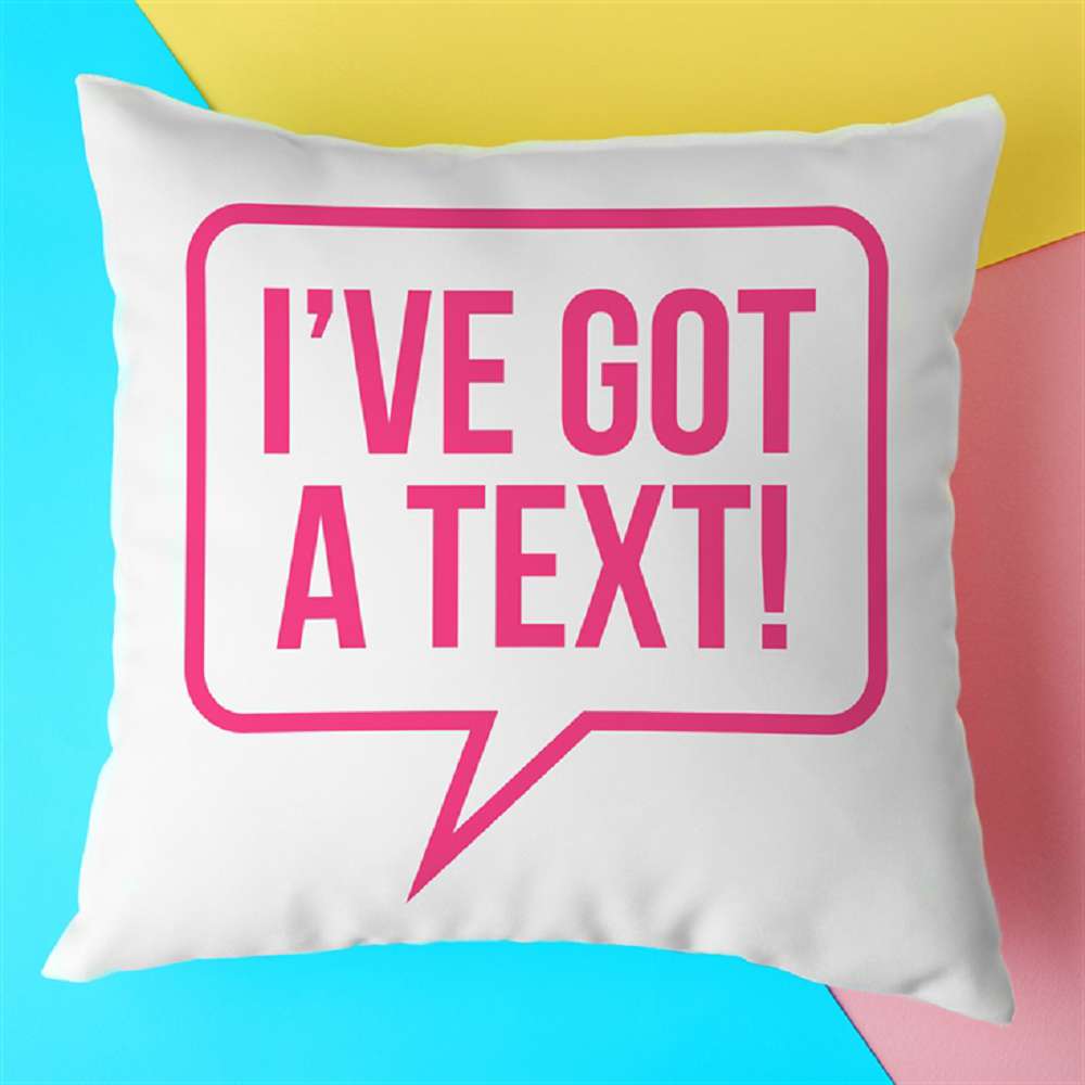 I ve got a text cushion find me a gift