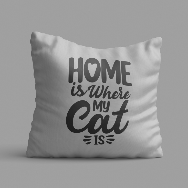 Home Is Where My Cat Is Cushion