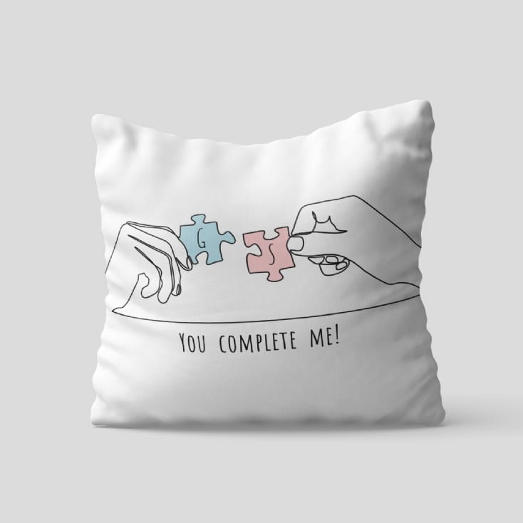 Personalised You Complete Me Cushion
