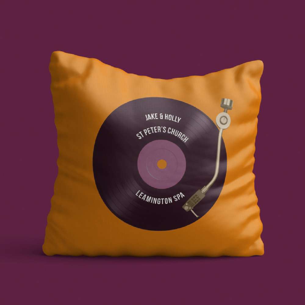 Personalised Retro Record Cushions