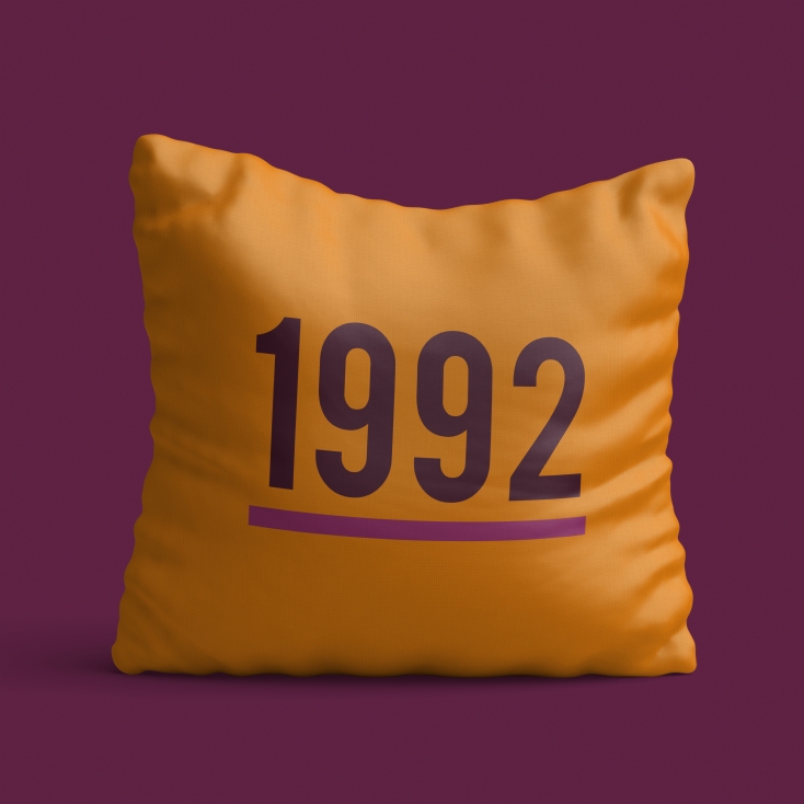 Personalised 30th Birthday Retro Record Cushion