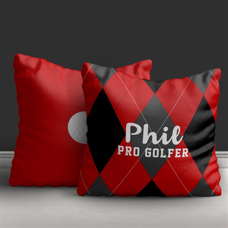 Personalised Pro Golfer Cushion