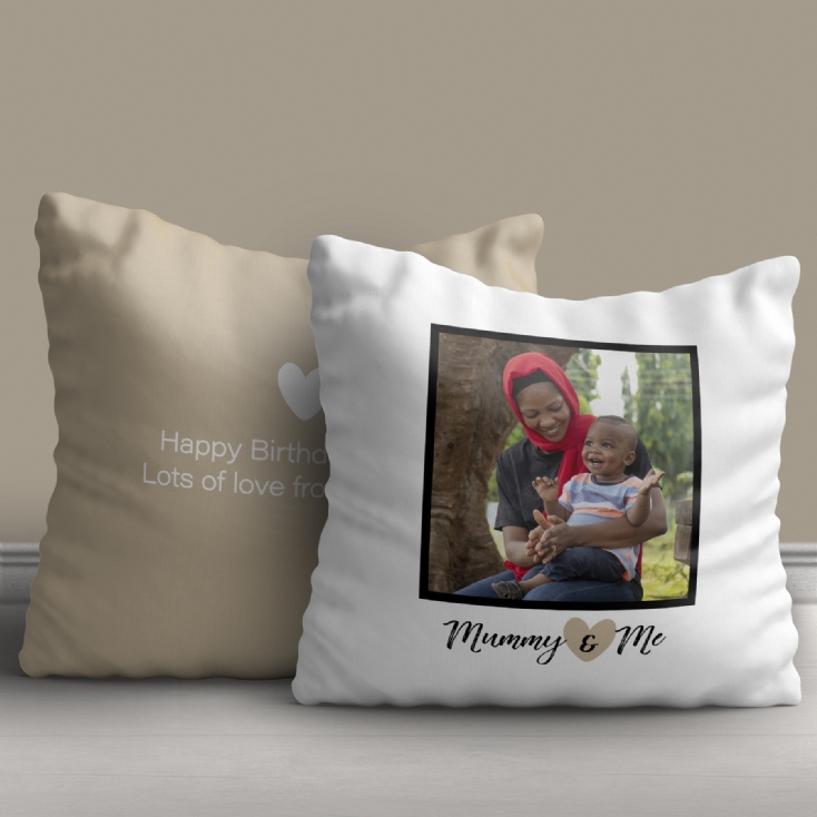 Personalised Mummy & Me Photo Cushion