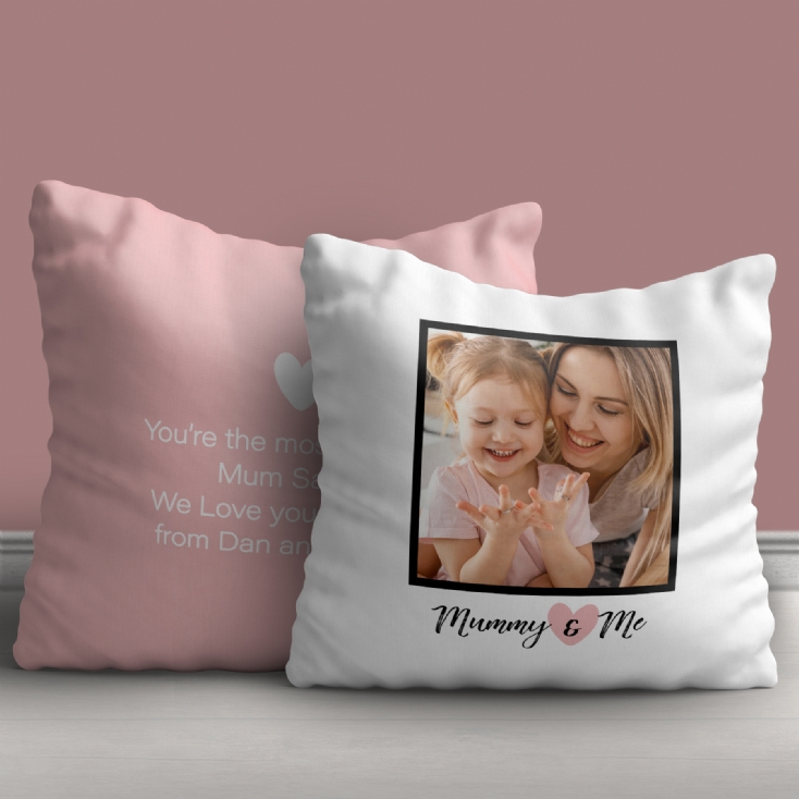 Personalised Mummy & Me Photo Cushion