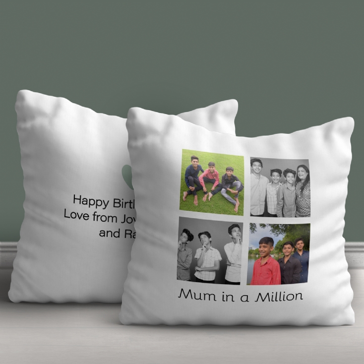 Personalised Mum in a Million Photo Cushion