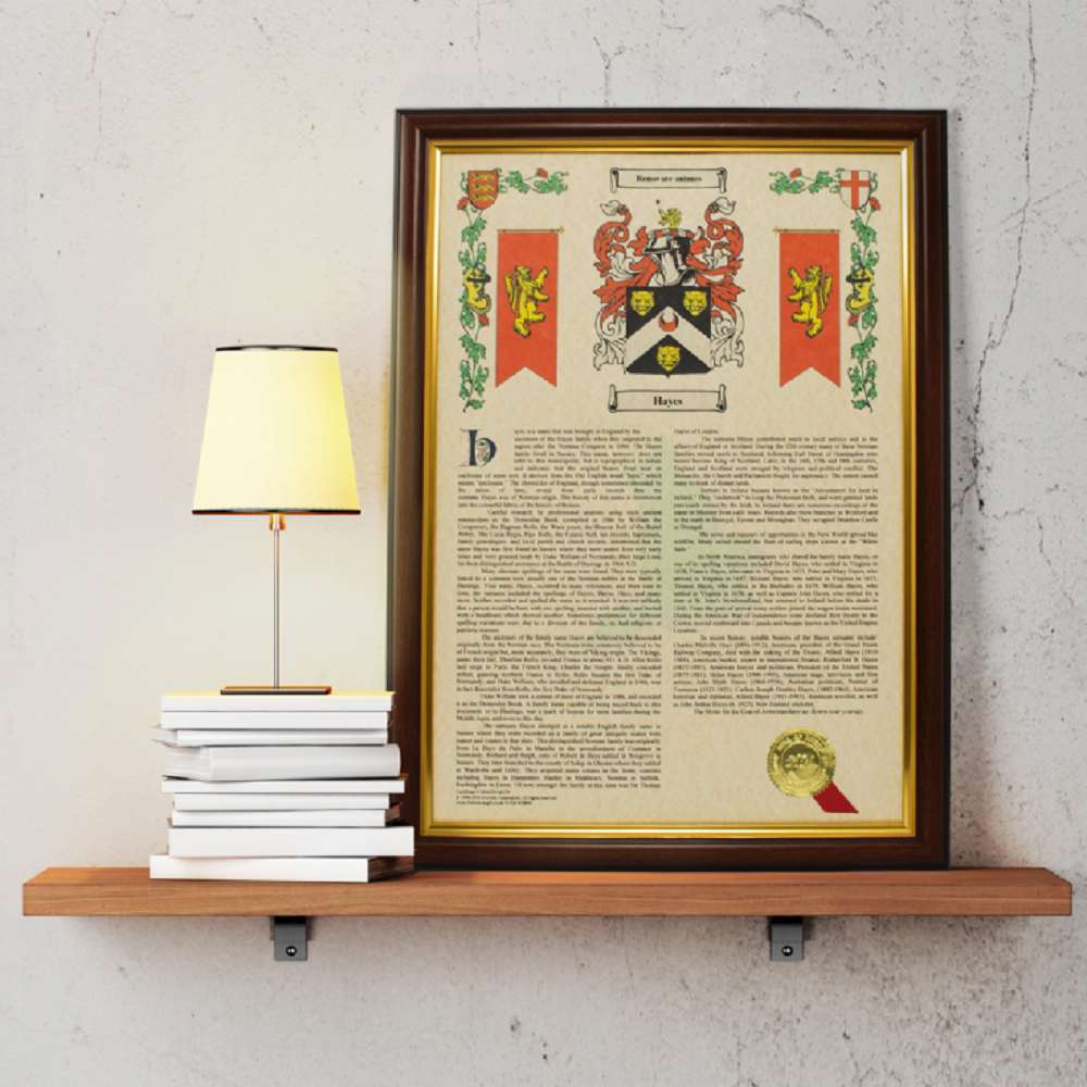 Personalised Coat of Arms & Surname History Print