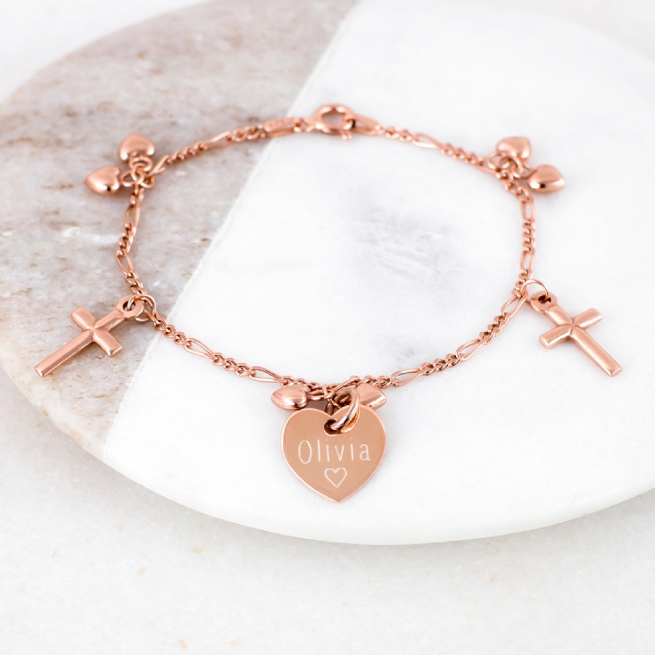 Rose gold hot sale charm bracelet