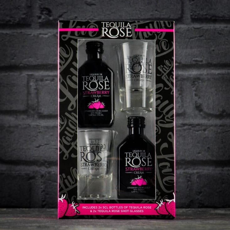 Mini Tequila Rose and Shot Glass Gift Set